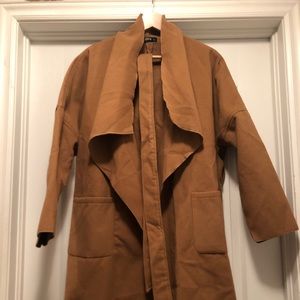 SHIEN-pocket front waterfall coat